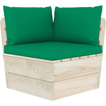 Image 1 of vidaXL Палетни възглавници, 3 бр, зелени, Оксфорд плат (315069)