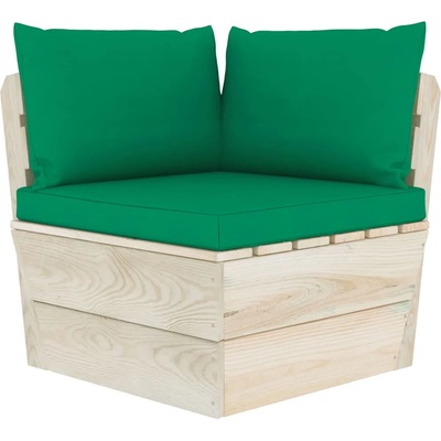 vidaXL Палетни възглавници, 3 бр, зелени, Оксфорд плат (315069)