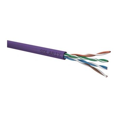 Solarix SXKD-5E-UTP-LSOH-305m CAT5E, LSOH plášť / netienený, 305m, fialový