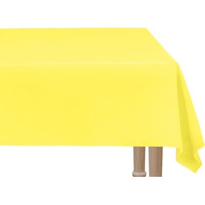 PartyDeco Plastový ubrus žlutý světlý 137x183 cm
