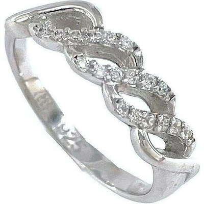 Infinitysilver Stříbrný prsten copánek OR86764