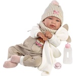 Llorens 84490 NEW BORN - реалистична кукла бебе със звуци и меко текстилно тяло (4-84490)