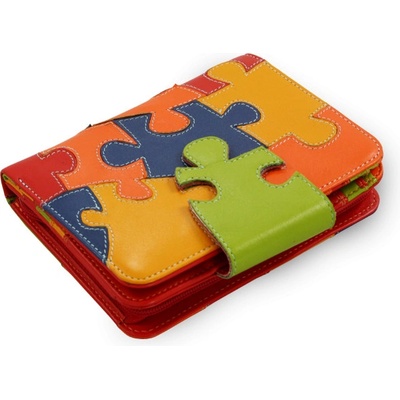 Dámská kožená s motivem puzzle 511-1161-PUZ