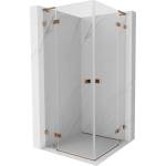 Mexen Lunar L Duo душ кабина с врати на панти 105 x 105 см, прозрачна, розово злато - 834L-105L-105P-60-00 (834L-105L-105P-60-00)