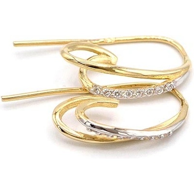 B&B Goldinvestic zlaté spirály se zirkony N5222-585/1000