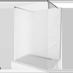 Mexen Kioto самостоятелна душ стена 140 x 200 см, райета 8 мм, тъмно сива - 800-140-002-95-09 (800-140-002-95-09)