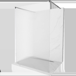 Mexen Kioto самостоятелна душ стена 140 x 200 см, райета 8 мм, тъмно сива - 800-140-002-95-09 (800-140-002-95-09)