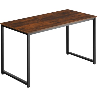 tectake 404465 pracovní stůl flint - industriální dřevo tmavé, rustikální,120 cm