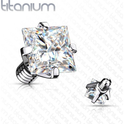 S4U Náhradní kamínek k dermálu TITAN, závit 1,6 mm, 4 mm čirá TIT1086-04C