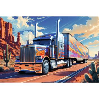 Trefl - Puzzle Truck on the Road - 160 piese