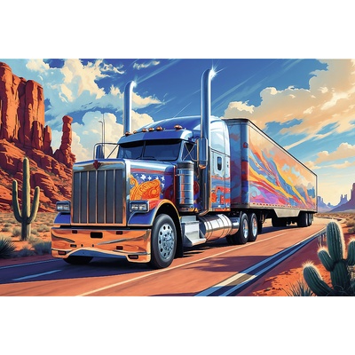 Trefl - Puzzle Truck on the Road - 160 piese