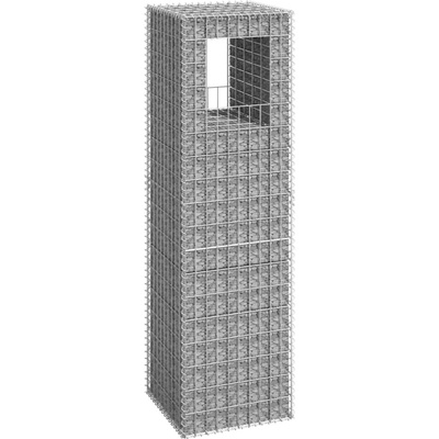 vidaXL Габионна кошница стълб, 50x50x180 cм, желязо (151272)