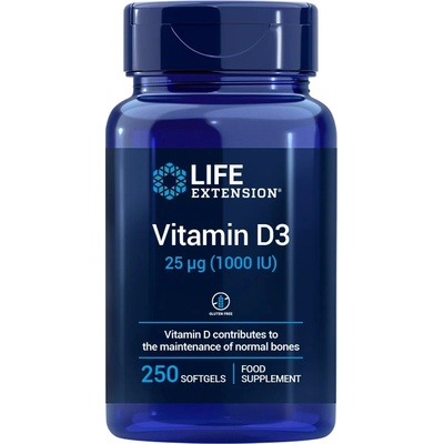 Life Extension Vitamin D3 25mcg 1000 IU 250 toboliek