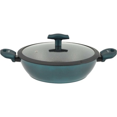 Sea Line nepriľnavá hliníková panvica na plátky so sklenenou pokrievkou 28 cm indukčná