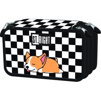 St. Majewski Ученически несесер с пособия St. Majewski - Спящо куче, 3 ципа (STR1300)