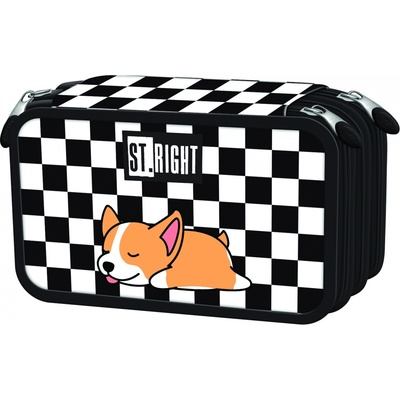 St. Majewski Ученически несесер с пособия St. Majewski - Спящо куче, 3 ципа (STR1300)