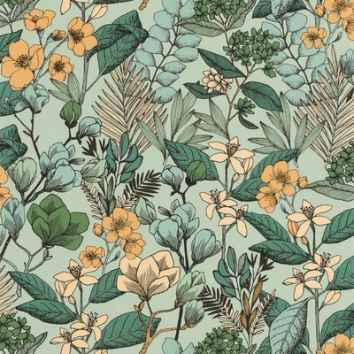 Caselio 101857129 Vliesová tapeta na zeď FLOWER POWER rozměry 0,53 x 10,05 m