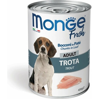 MONGE Fresh Adult pstruhové kúsky v paštéte 400 g