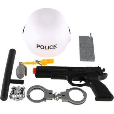 Teddies sada SWAT helma + pištoľ na zotrvačník s doplnkami plast v sieťke