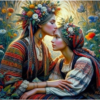Norimpex - Puzzle Diamant painting: Mother with daughter 30x40cm - 1 - 39 piese