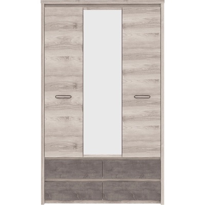 Огледален гардероб 3d4s Найроби кестен/оникс jesi НОВО