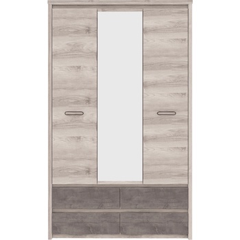 Огледален гардероб 3d4s Найроби кестен/оникс jesi НОВО