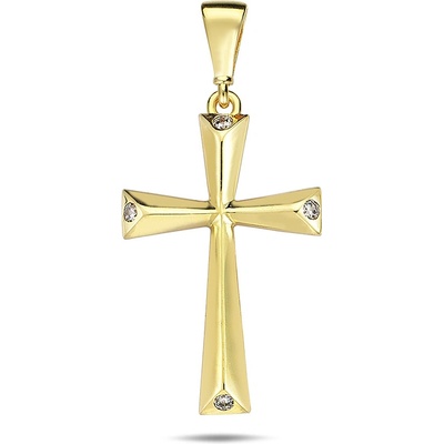 Lillian Vassago Zlatý přívěsek křížek se zirkony LLV98 GP093Y