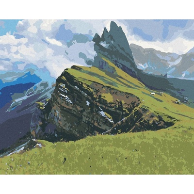 Zuty Malování Podle Čísel Hřeben Odle Oddělující Údolí 80 x 100 cm Plátno Rám