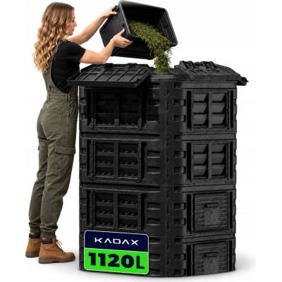 Kadax 1120 l černý kompostér 1-komorový