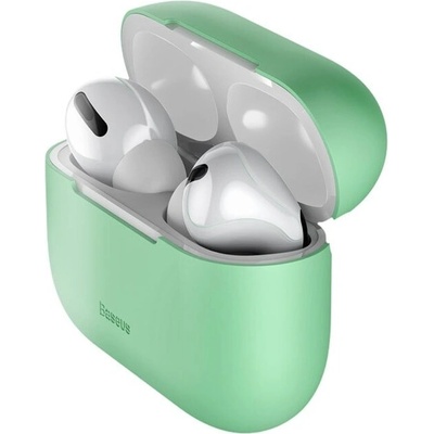 Baseus Защитен калъф Baseus Super Thin Silica Gel Case за Apple Airpods Pro, зелен (WIAPPOD-ABZ06)
