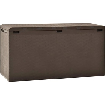 Градински сандък за съхранение, кафяв, 114x47x60 см