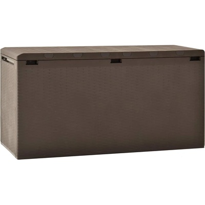 Градински сандък за съхранение, кафяв, 114x47x60 см