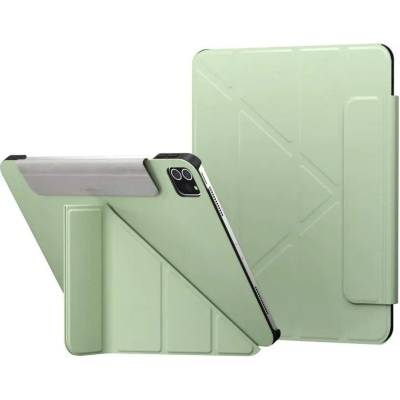 SwitchEasy Origami Case - полиуретанов кейс и поставка за iPad Pro 11 M1 (2021), iPad Pro 11 (2020), iPad Pro 11 (2018), iPad Air 4 (2020) (зелен)
