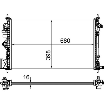 Chladič motora MAHLE CR 1097 000P