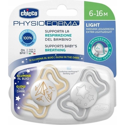 Chicco Physio Light Physio Forma night cumlík Grey/Gold 2 ks