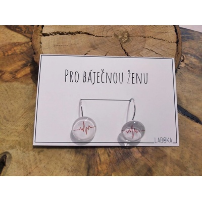 Laboka visací náušnice skleněné Puls 0001290