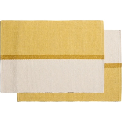 Kave Home Žluto-béžový bavlněný set dvou prostírání Tari 35 x 50 cm