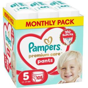 Pampers Гащички Pampers Premium Care Pants 5 (12-17кг. ) - 108 броя