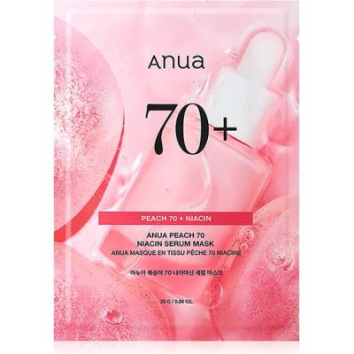 Anua Peach 70% Niacin Serum Mask - Тонизираща маска от тъкан 1бр/25мл