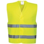 ProHand Светлоотразителен елек / Светлоотразителна жилетка / hi-vis / жълт, 2 ленти, xl (yrm hi-vis 2-y-xl)