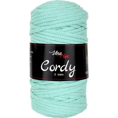 Vlna-hep Cordy 5mm - šňůra - bavlna Cordy 5mm: 8134 Mátová