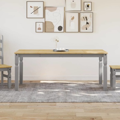 vidaxL Jídelní stůl Corona šedý 180 x 90 x 75 cm masivní borové dřevo