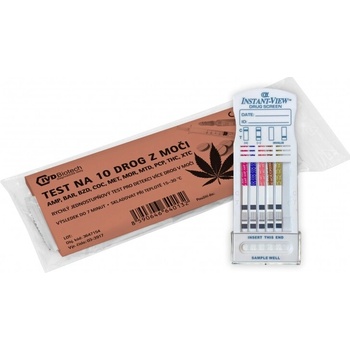 IVD Biotech Multi drogový test z moču na 10 drog AMP, BZO, COC, PCP, THC, MTD, MET, MDMA, MOP, OPI 1 ks
