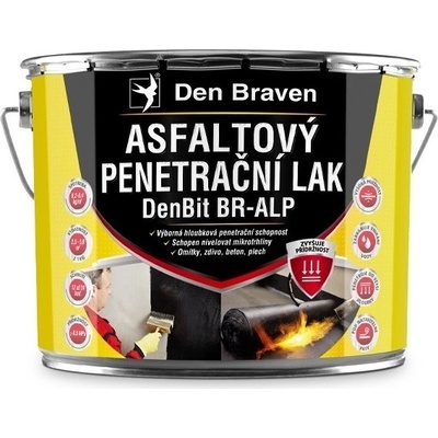 DEN BRAVEN Asfaltový penetrační lak 9 kg DenBit BR penetral ALP plech – Hledejceny.cz