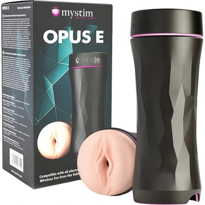 mystim Opus E Вагина - електро изкуствена вагина (натурално-черна)