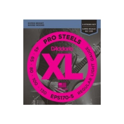 D'ADDARIO EPS170-5 Pro Steels Regular Light - .045 - .130