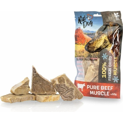 KidDog SUPER PREMIUM 100% Hovězí čistá svalovina sušená mrazem 50 g