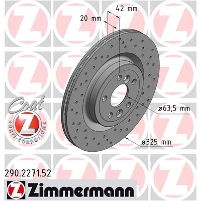 ZIMMERMANN Brzdový kotúč 290227152