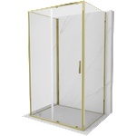 Mexen Exo-S 3S Душ кабина 3-стенна, плъзгаща, 140 x 90 см, прозрачна, златна (8151-140-090-50-00-3S)