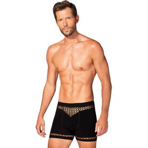 Obsessive Мъжки боксерки Bokserki-M102-CzarnyV-60125-Czarny - Бежов, размер S/M/L